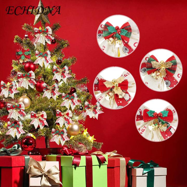 ECHIDNA%20Christmas%20Decor%20Bowknot%20Bell%20Xmas%20Tree%20Ribbon%20Bow%20Pendant%20-%20Image%205