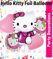 5 Pcs Foil Balloons Hello Kitty Birthday Party Decorations. 