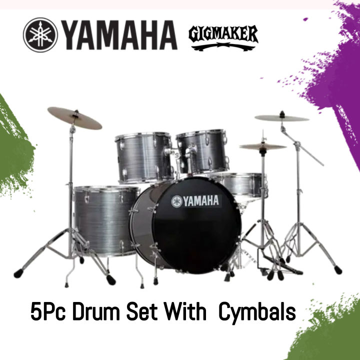 YAMAHA%20Gig%20maker%205Pc%20Acoustic%20Full%20Drum%20Set%20With%20Cymbals%20&%20Seat%20-%20Image%203