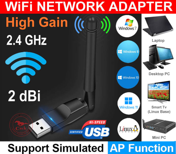 USB 2.0 WIFI Adapter 150Mbps /2dBi