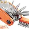 SuperRide Electroplated Carbon Steel Multitool Portable 21-in-1 Bicycle Tool Kit Multitool for Emergency Maintenance Foldable Design Wrench Screwdriver Compact Bike Repair Tool Set Bicycle Repair Tool. 
