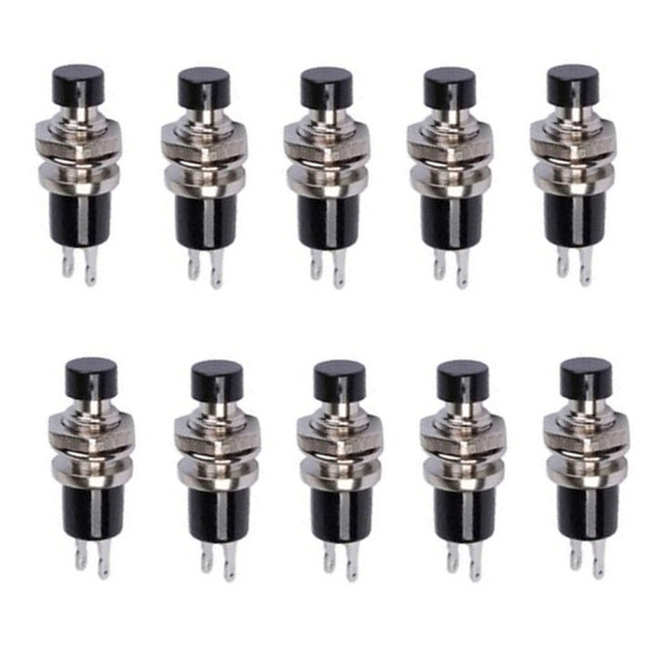 10 Pcs Mini Momentary ON/OFF Locking Latching Push on Car/Boat Switch ...