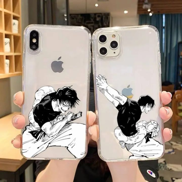 Toji Fushiguro Jujutsu Kaisen Phone Case For iPhone 11 12 Mini 13 14 Pro XS Max X 8 7 6s Plus SE XR Transparent Shell