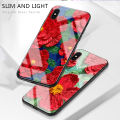 【IN Stock】Phone Case For Samsung Galaxy A8 2018 A8 Plus 2018 A9 2018 A530 A730 Phone Casing Creative Tempered Glass Casing Luxury INS Flowers Design Shockproof Glossy Case Tempered Glass Back Cover Casing. 