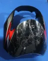 CT 100 Front cowl (head cover with visor) - red & black   (ct100 bike parts). 