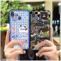 TPU Anti-dust Phone Case For Samsung Galaxy M20/SM-M205FD Graffiti Waterproof Protective Anti-knock Cartoon Animals Cute. 