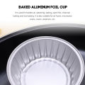 10Pcs/Set Reusable Round Aluminum Foil Tin Cup Pudding Cake Mold Air Fryer Tinfoil Box Small Baking Tray Baking Pastry Tools. 