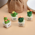 1/4PCS Creative Resin Simulation Cactus Ornament Cute Interior Bedroom Office Desktop Decorations Birthday Gift. 