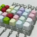 New 2Keys Keycap Pinch Toy Finger Keyboard DIY Fidget Keychain Mechanical Relief Stress Button Keycap. 
