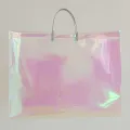 【ALLGOOD】1 PC Fashion Women Clear Tote Pvc Laser Waterproof Transparent Handbags Female Large Shopper Shoulder Bag Summer Beach Portable Pouch. 