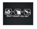 1 Pcs Glass Car Stickers Don't Touch My Car Reflective Hollow Waterproof Car Sticker for Auto Exterior Styling Universal. 