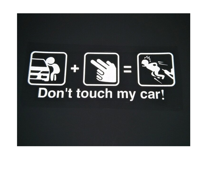 1 Pcs Glass Car Stickers Don't Touch My Car Reflective Hollow Waterproof Car Sticker for Auto Exterior Styling Universal
