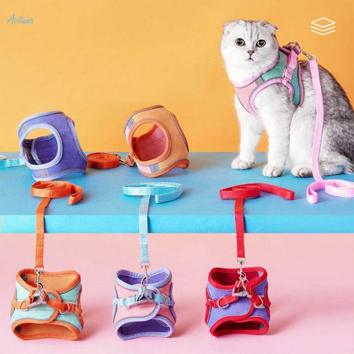 Cat Harness and Leash Set Escape Lightweight Soft Padded Kitty Harness ...