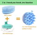 Bath and Shampoo Brush, Silicone Body Scrubber for Use in Shower, Exfoliating Body Brush, Premium Silicone Loofah, Head Scrubber, Scalp Massager/Brush, Wet and Dry, Easy to Clean. 