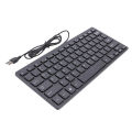 Keyboard Mini Keyboard K-1000 Wired Usb Mini Keyboard Black Color for computers / laptops / tablets. 