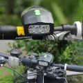 Mountain Cycle LED Headlight Night Riding Flashlight and Horn 2 in 1 Bicycle Headlight. 