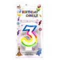 1Pc Colour Happy Birthday Number Cake Candles 0 1 2 3 4 5 6 7 8 9 Cake Topper Kids Girls Boys Bar Party Supplies Decoration. 