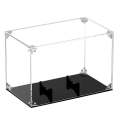 Football Display Case Acrylic Football Holder with Lid and Black Base Clear Football Boxes with Ball Holder. 