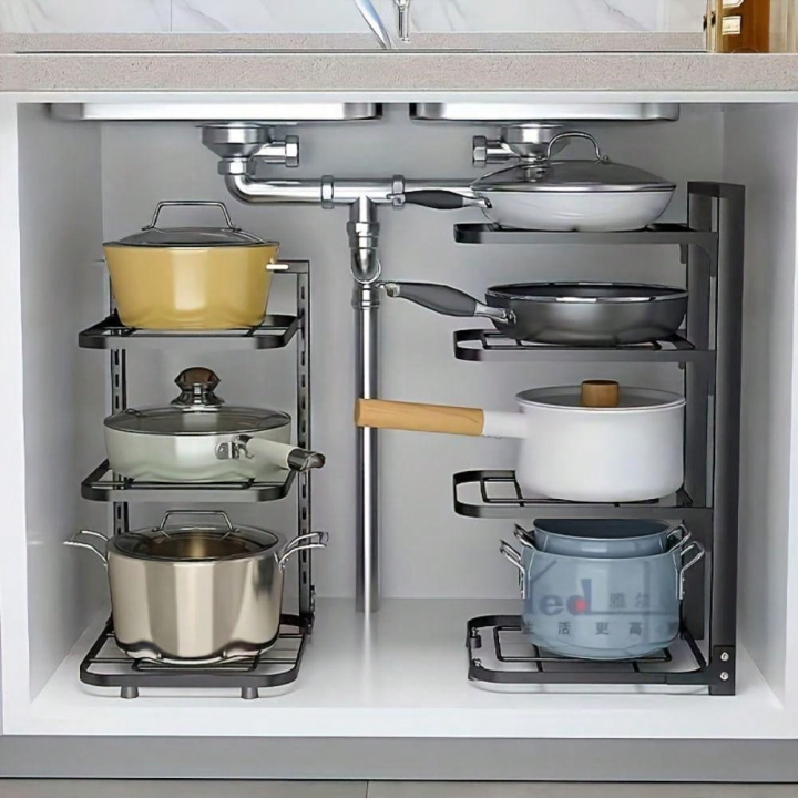 1pc%20Kitchen%20Pot%20Storage%20Storage%20Rack,Kitchen%20Stainless%20Steel%20Pot%20Storage,Multi-Layer%20Household%20Cabinet%20Rack,%20Kitchen%20Supplies%20-%20Image%203