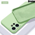 Biruiqu For Redmi Note 12 4G Case Liquid Silicone Soft Gel Rubber Shockproof back covers. 