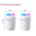 300ml H2O Air Humidifier Portable Mini USB Aromatic Diffuser with Cold Mist Bedroom Home Car Plant Purifier Colorful Atmosphere. 