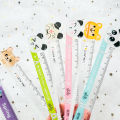 【SkinHorizon】2PCs Kawaii Stationery Panda Cat Cartoon Kids Ruler Schule Cute Desk Accessories School Rule Bear Transparent Ruler School Items. 