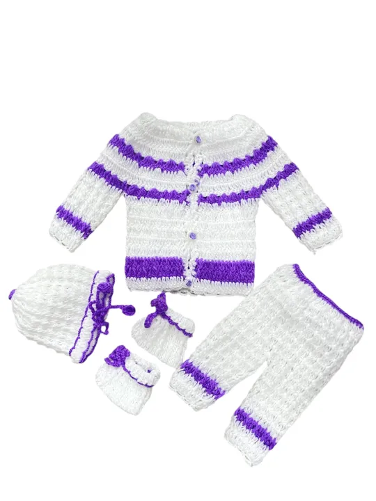 NEWBORN - 1 YEAR  Charming Wool Suite Set  Gift Pack  Baby Dress  Kids Cloths Baby Kit Newborn Dress Jacket Set