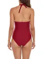 Women's Maternity Swimsuit, Summer Halter Monokini Bathing Suit Ruched Pregnancy Swimwear. 