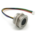 Sojhoop R503 Circular Round RGB Ring Indicator LED Control DC3.3V MX1.0-6Pin Capacitive Fingerprint Module Sensor Scanner, 32Mm. 