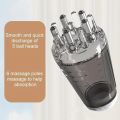1 X Scalp Oil Applicator Bottle with Comb - Leak-Proof Reusable Design, 5 Ball Heads for Smooth And Fast Discharge, Easy Oiling And Application, White, Gray, 2 Colors Optional, Suitable for All Hair Types And Oil Guided Massage. 