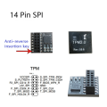 ICQURBT 2X TPM 2.0 Encryption Security Module Remote Card 14 Pin SPI TPM2.0 Security Module for Motherboard. 