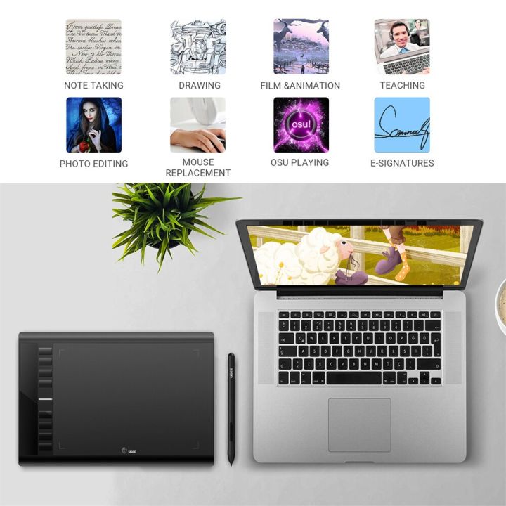 UGEE%20M708%20V3%20Graphics%20Drawing%20Tablet%2010X6%20Inch%20Digital%20Pen%20Tablets%20with%208%20Shortcuts%208192%20Levels%20Compatible%20Android%20Windows%20-%20Image%202