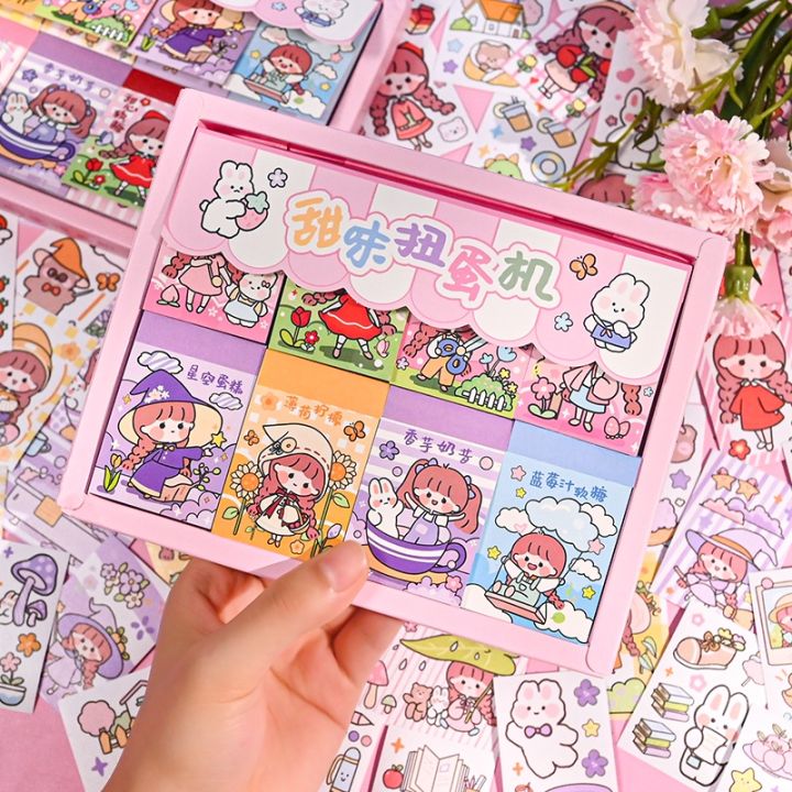 Mini%20Sticker%20Book%2050%20Sheets%20Cute%20Girl%20Heart%20Stickers%20Children%20Cartoon%20Handbook%20Material%20Diary%20Small%20Decorative%20Patterns%20-%20Image%205