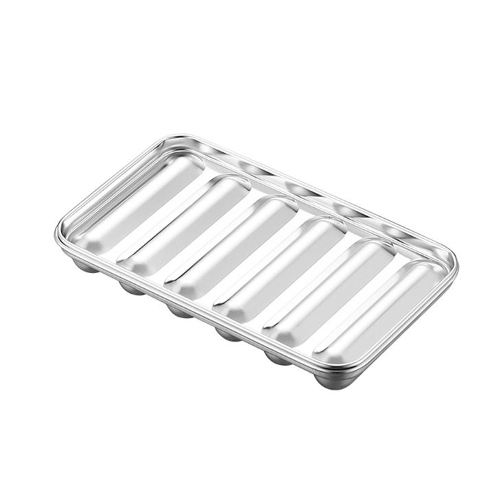 Sausage Mould 6 Grids Steamable Portable Stainless Steel Handmade Hot Dog Mold for Home
