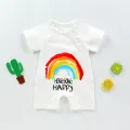 Cotton Short-Sleeved Jumpsuit for Baby Boys and Girls. 