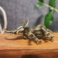 1PCS Antique Bronze Minature Elephant Figurines Tea Pet Table Ornament Decorations Solid Copper Crafts Home Decor Accessories Gifts. 