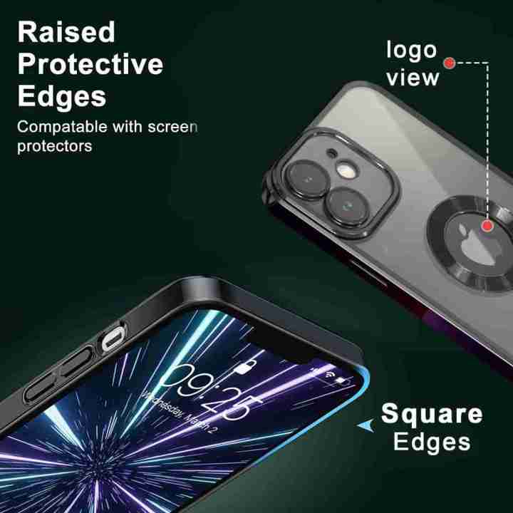 iPhone%2013%20Black%20Luxury%20Transparent%20Logo%20Hole%20Case%20with%20lens%20Protector%20-%20Image%203