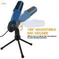 Professional Condenser Mic Sound Podcast Studio Microphone with Tripod Stand. 