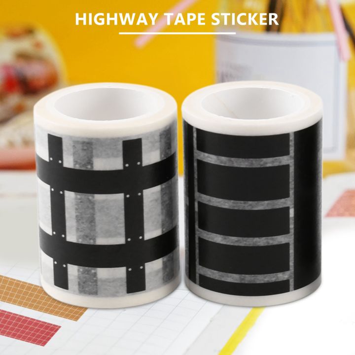 Railway%20Highway%20Road%20Tape%204%20Rolls%204.8cmx5M%20Sticker%20Traffic%20Road%20Adhesive%20Masking%20Tape%20Road%20for%20Kids%20DIY%20Toy%20Car%20Play%20-%20Image%204