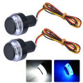 2pcs Motorcycle Handlebar LED Turn Signal Lights Yellow White Red Lanmp Handle Bar End Blinker Warning Flashing Light 12V. 