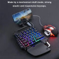 One-Handed Mechanical Gaming Keyboard RGB Backlit Portable Mini Gaming Keypad. 