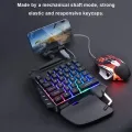 One-Handed Mechanical Gaming Keyboard RGB Backlit Portable Mini Gaming Keypad Creek. 