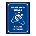 Please Wash Hands Before Entering - Signage Board - 15cm X 21cm. 