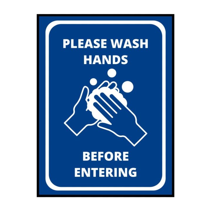 Please Wash Hands Before Entering - Signage Board - 15cm X 21cm