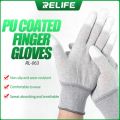 Gloves Anti-static Gloves Electronic Working Gloves PU Coated Finger Protection For Computer Phone Repair. 