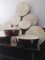 24/ 30 inch Banku Rabana with 3 wooden trunks (Stands) බංකු රබාන Traditional percussion instrument for played at festive occasions by two or more people රබන්. 