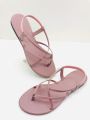 Freedom Feet High-quality Flat Ladies Saman Pink Cross Sandals Gladiator Flat Shoes flat Slipper. 