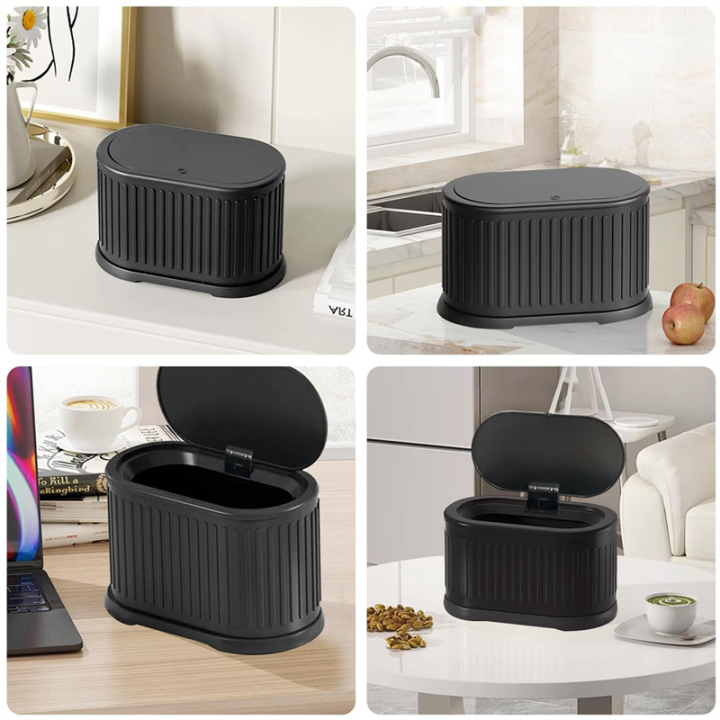 1%20PCS%20Mini%20Trash%20Can%20with%20Lid%204L%20Small%20Kitchen%20Compost%20Bin%20Stainless%20Steel%20Mini%20Garbage%20Can%20Countertop%20Trash%20Can%20Black%20-%20Image%203