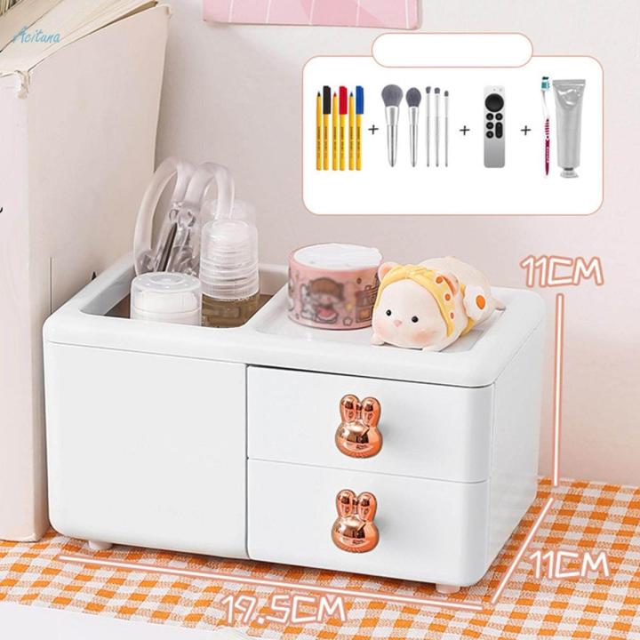 Desk Organizer with drawers office organizers pink rabbit | Daraz.lk