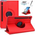 Stand Case for Samsung Galaxy Tab S7 S8 S9 11 inch SM-T870 SM-X700 Tab S9 X710 360 Rotating PU Leather Stand Tablet Cover +Pen. 